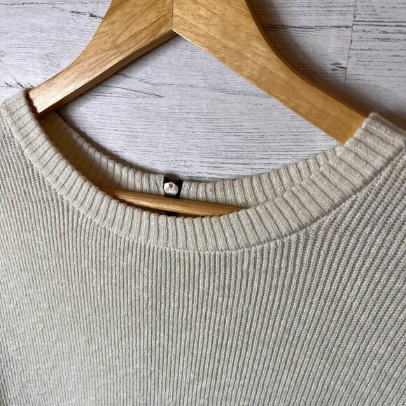 Free People Sweater Dress Womens Size Medium Black Colorblock Swit Linen Blend - Picture 11 of 16